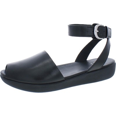 

Fitflop Womens Cova Черные кожаные туфли с ремешком на щиколотке 5 Medium (B,M) BHFO 2697, All black, Cova