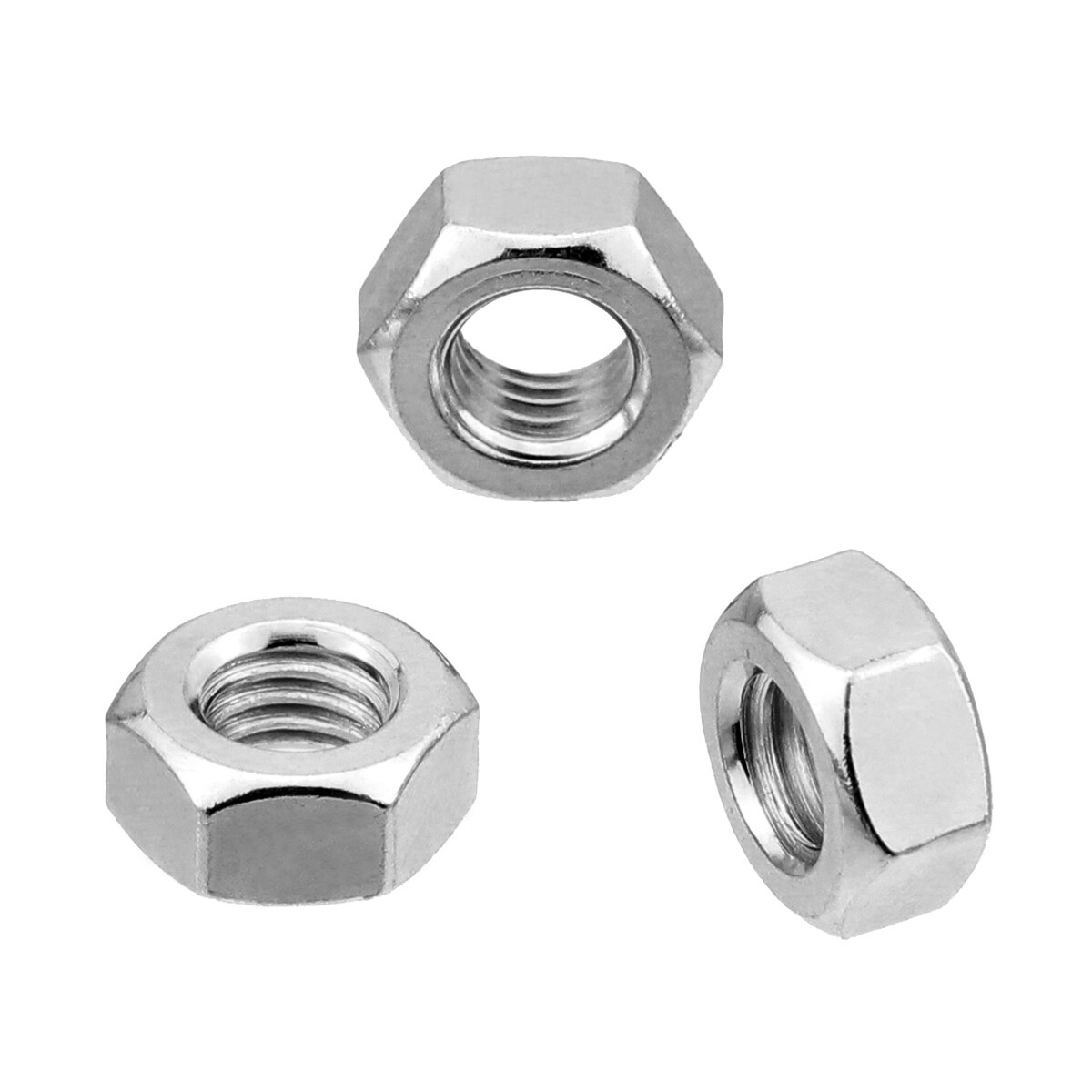 Sechskantmuttern DIN 934 Edelstahl M1,6 bis M36 rostfrei A2 V2A Mutter ISO 4032