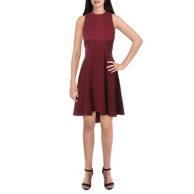 Женское красное коктейльное платье Ted Baker с высоким вырезом горловины и расклешенным низом 3 6 BHFO 5844