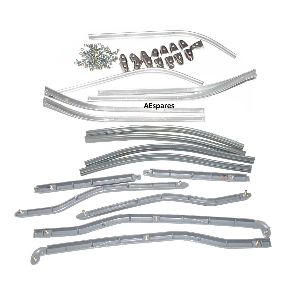 Lambretta GP DL Complete Floor Runner Strips Kit Grey  