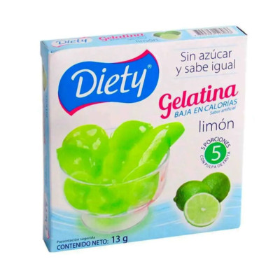 Colombia Diety No Sugar Jelly Low Calories Lemon Flavor 13g 3u Gelatina Limon
