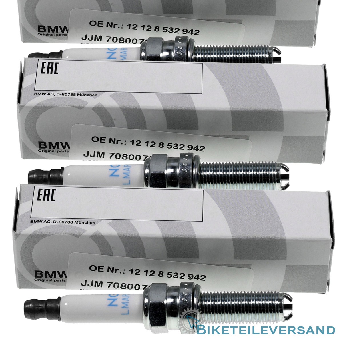 3X NGK Zündkerze LMAR8D-J 93444 für BMW C 600 650 R 1200 RS R RT GS