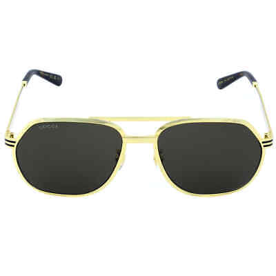 Pre-owned Gucci Brown Navigator Men's Sunglasses Gg0981s 001 60 Gg0981s 001 60