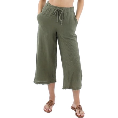

Женские зеленые укороченные широкие брюки Eileen Fisher Petites  BHFO 6623, Olive, S2GBAP4643P