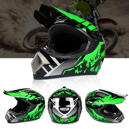DOT Youth Motocross Helmet Dirt Bike Offroad MX ATV Snowmobile BMX UTV S M L XL