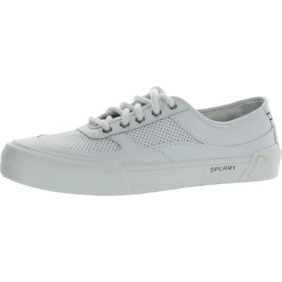 

Sperry Womens Soletide Leather Lace Up Повседневные и модные кроссовки BHFO 4170, Белый, Soletide