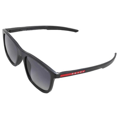 Pre-owned Prada Linea Rossa Polarized Grey Gradient Square Men's Sunglasses Ps 10ws 1ab06g In Gray