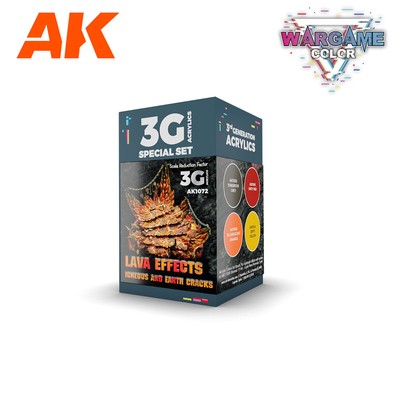Набор цветов AK Interactive Wargame с лавовыми эффектами AKI 1072
