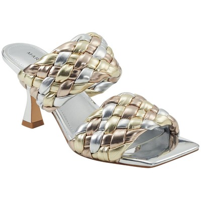 Marc Fisher Womens Toree Gold Slide Sandals Shoes 6.5 Medium (B,M) BHFO 9449