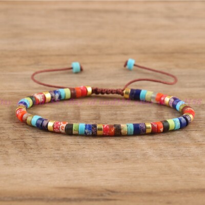 Natural Crystal Stone Bracelet Gemstone Beaded Dainty Healing Bracelet Handmade