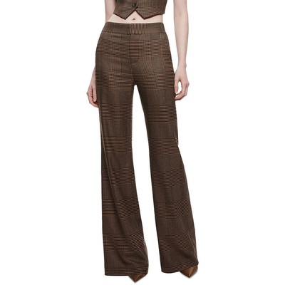 Alice and Olivia Womens Deanna Tan High Rise Bootcut Pants 4 BHFO 4764