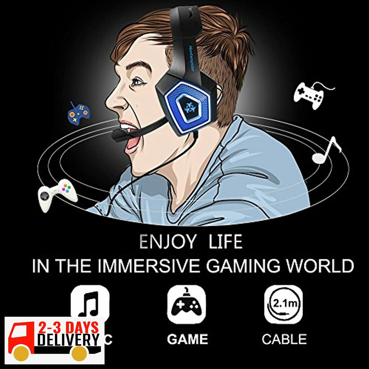 Voice Changer Headset For PS Mic Microphone Adapter PC One, 1 Noise Cancel