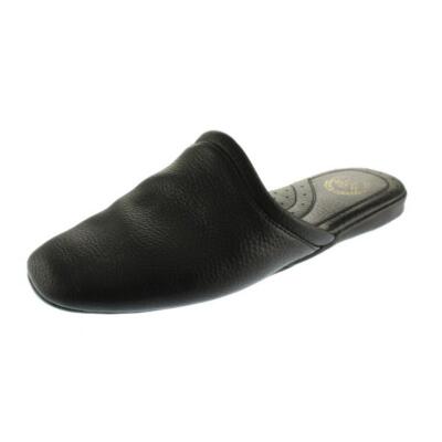 Мужские черные тапочки Scuff LB Evans Aristocrat 9 Extra Wide (EEE) BHFO 5067