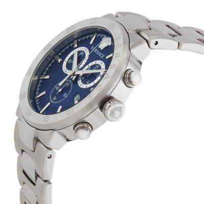 Pre-owned Versace Urban Mystique Chronograph Quartz Blue Dial Men's Watch Vepy00420