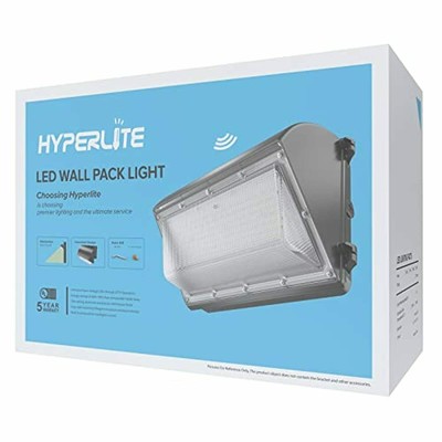 HYPERLITE 120W LED Wall Pack Light with Dusk to Dawn Photocell 15,600LM UL/DLC W