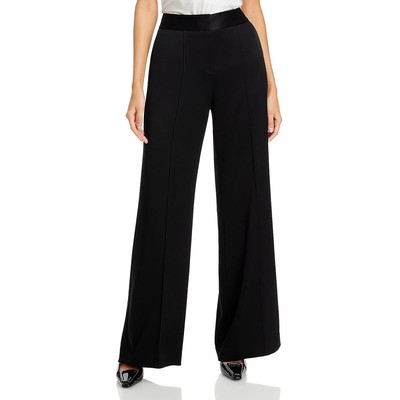 Kobi Halperin Womens Andi Black High Rise Pintuck Wide Leg Pants 10 BHFO 6535