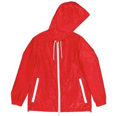 Pre-owned Burberry Ladies Bright Red Everton Pattern Jacket
