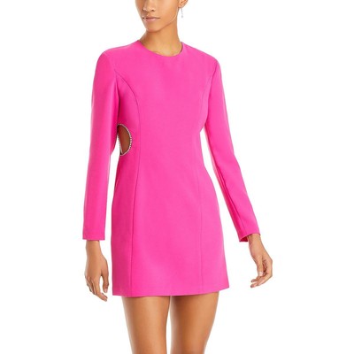 BCBGMAXAZRIA Womens Pink Embellished Mini Cocktail And Party Dress 0 BHFO 4901