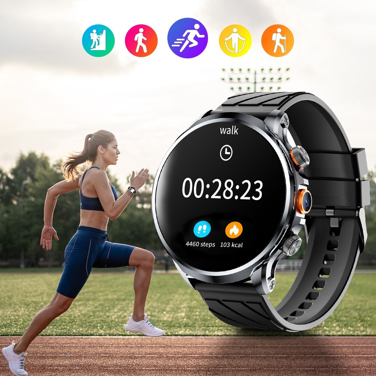 1.85" LOKMAT APPLLP 8 Pro 4G Smartwatch 2GB+32GB 1100mAh Health Monitoring GPS