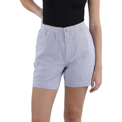 Мужские повседневные шорты Polo Ralph Lauren в синюю полоску с 5 внутренними швами S BHFO 6486