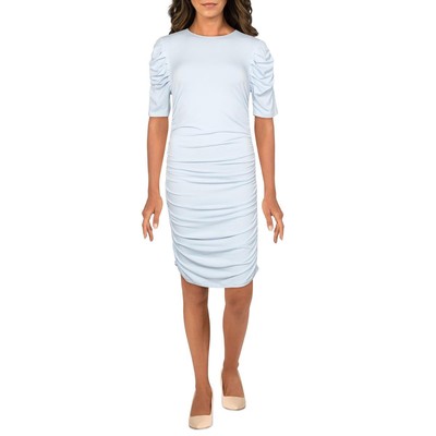 Love...Ady Женское синее вязаное мини-платье со складками для коктейлей и вечеринок M BHFO 4298