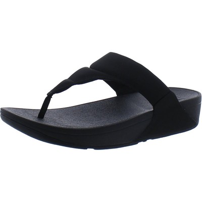 Женские стеганые босоножки-стринги Lulu черного цвета Fitflop 8 Medium (B,M) BHFO 8002