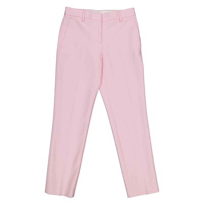 Pre-owned Burberry Ladies Pale Candy Pink Straight-leg Tailored Trousers