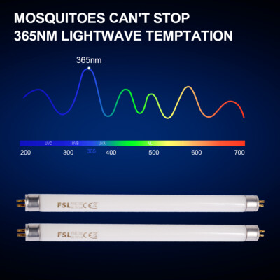 2pcs 6W UV Tube Replacement Bulbs Light Lure Lamp For Mosquito Killer Bug Zapper