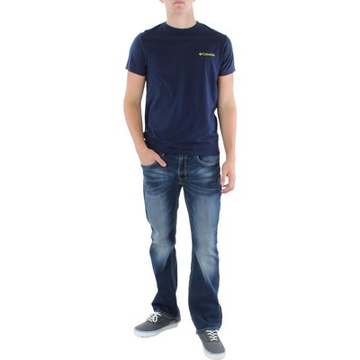 

Мужские темно-синие футболки и топы с рисунком Columbia Sportswear Athletic  BHFO 6683, Columbia navy, 3COLM1722
