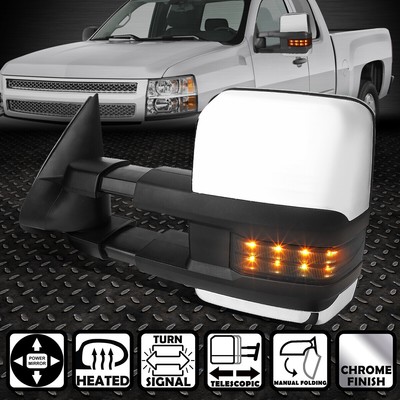 ДЛЯ 03-07 SILVERADO SIERRA МОЩНОСТЬ + ОБОГРЕВ + ЗАТЕМНЕННЫЙ СВЕТОДИОДНЫЙ СИГНАЛИЗАТОР ЛЕВОГО БОКОВОГО ЗЕРКАЛА ЗАДНЕГО ВИДА