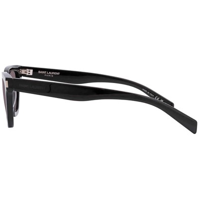 Pre-owned Saint Laurent Dark Grey Smoke Cat Eye Ladies Sunglasses Sl 462 Sulpice 001 53 In Gray
