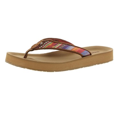 Женские шлепанцы Minnetonka Hedy с красным ацтекским принтом, 6 средних размеров (B, M), BHFO 9435