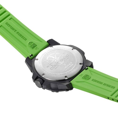 Pre-owned Luminox Men's Watch Commando Raider Compass Beige Dial Green Rubber Strap 3337