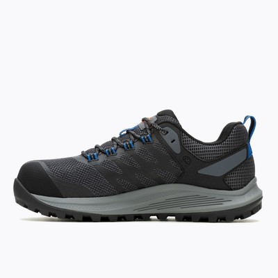 Pre-owned Merrell Work Men's Nova 3 Carbon Fiber Toe Work Shoe Black/blue - J005481