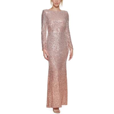 

Женское вечернее платье в сетку с пайетками Eliza J Petites BHFO 5659, Champagne
