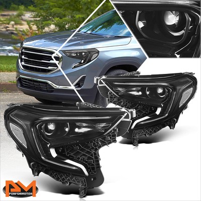 For 18-21 GMC Terrain Factory Style HID Projector Headlights Lamp Assembly Black