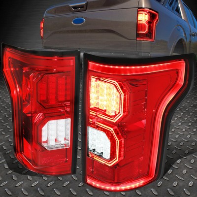 [3D КРИСТАЛЛИЧЕСКИЙ СВЕТОДИОД] ДЛЯ 15-17 FORD F150 КРАСНЫЙ КОРПУС ЗАДНЕГО ФОНАРЯ ТОРМОЗНОЙ СТОЯНОЧНЫЙ ФОНАРЬ