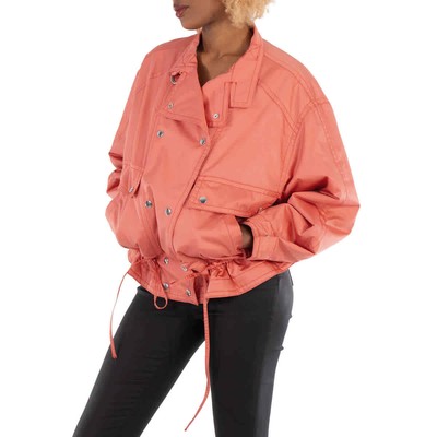 Pre-owned Isabel Marant Ladies Papaya Cotton Fadili Oversized Parka In Orange