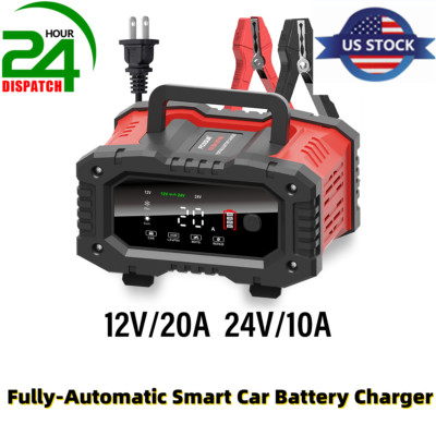 Fully-Automatic Smart Motorcycle Battery Charger 20A 12V 24V Battery Desulfator