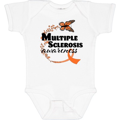 Inktastic Multiple Sclerosis Awareness Butterfly Ribbon Baby Bodysuit Ms Month