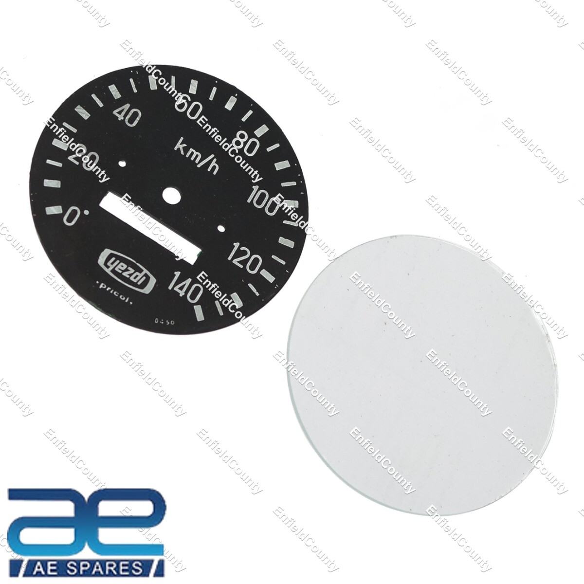 Jawa Yezdi Speedometer Speedo 0-140 Kph Back Plate With Replacement Glass 