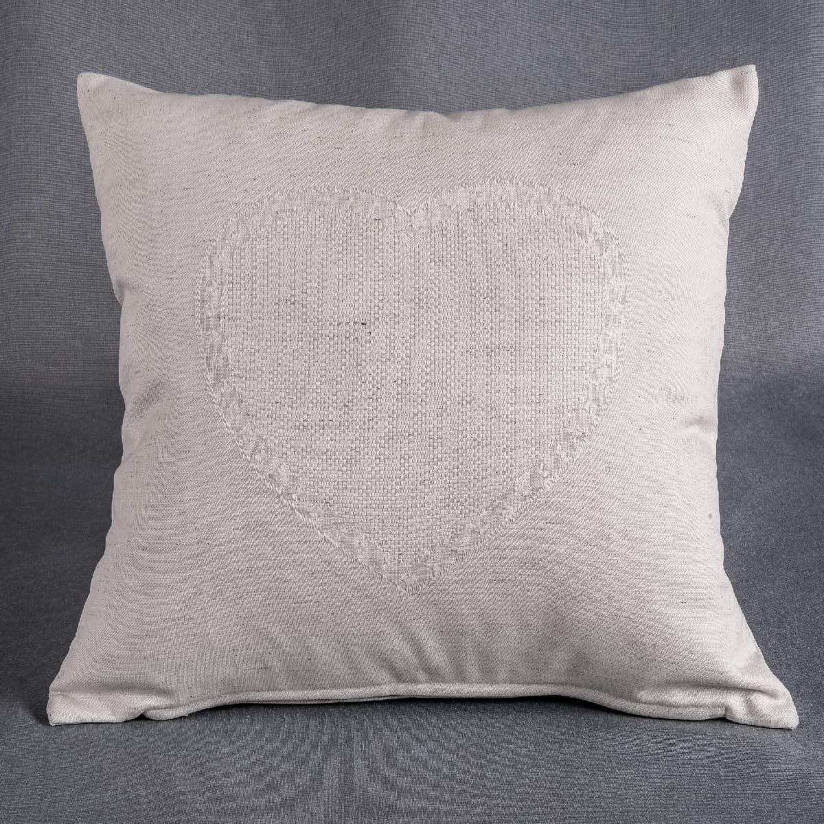 Kissenhülle mit eingewebten Aida-Feld für Kreuzstich zum Besticken, 40x40cm, 755