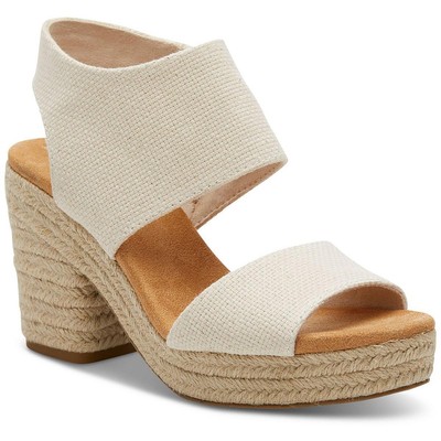 

Женские сандалии на платформе с застежкой-молнией Toms Majorca Ivory, обувь 9, средний (B,M) BHFO 8534, Natural basket weave, Majorca