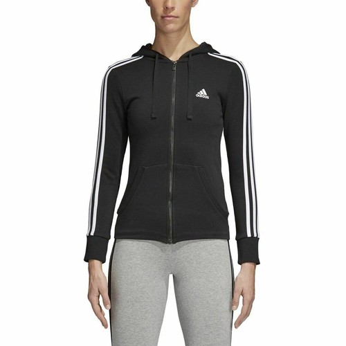 

[S97065] Женская худи Adidas Essentials с 3 полосками и полной молнией, Черный
