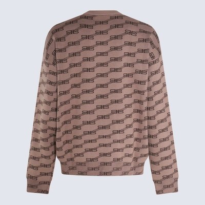 Pre-owned Balenciaga Beige Wool And Cotton Blend Sweater