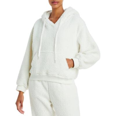 

[BLANKNYC] Женский пуловер Vani Teddy Sherpa с капюшоном, домашняя одежда BHFO 1561, Vanilla
