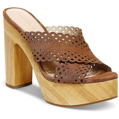 Veronica Beard Womens GAYNOR Brown Mule Sandals 10 Medium (B,M) BHFO 2407