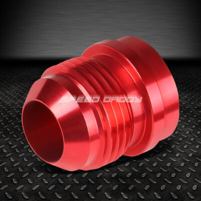 НАРУЖНАЯ РЕЗЬБА 12AN AN-12 ПРЯМОЙ СВАРНОЙ ШОВ НА АЛЮМИНИЕВОМ АНОДИРОВАННОМ ФИТИНГЕ С КРАСНОЙ НАКЛАДКОЙ