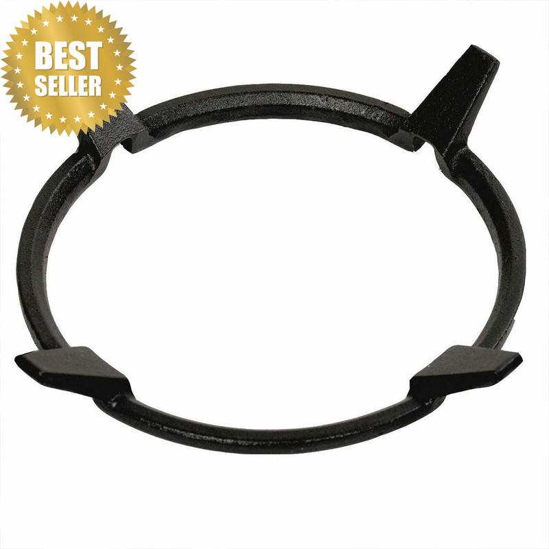 7.01×6.18×1.18In Universal Cast Iron Gas Stove Wok Trivet, Non-Slip 4-Prong Gas