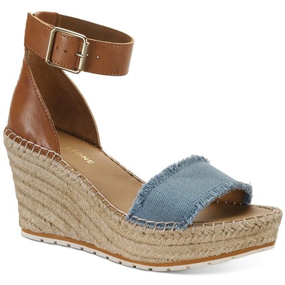 

Сандалии на танкетке Sun + Stone Womens Sammi Espadrille с ремешком на щиколотке BHFO 3827, Denim multi, Sammi